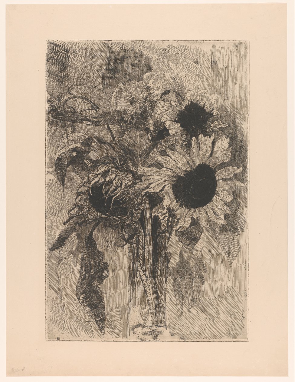 Sonnenblumen in einer Vase von Barbara Elisabeth van Houten (signed by artist)