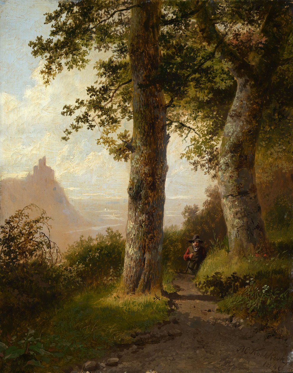 Bergwald am Morgen von Barend Cornelis Koekkoek