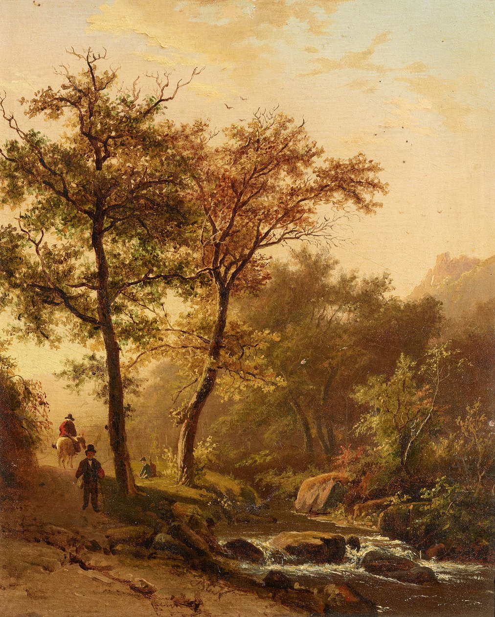Romantische Landschaft von Barend Cornelis Koekkoek