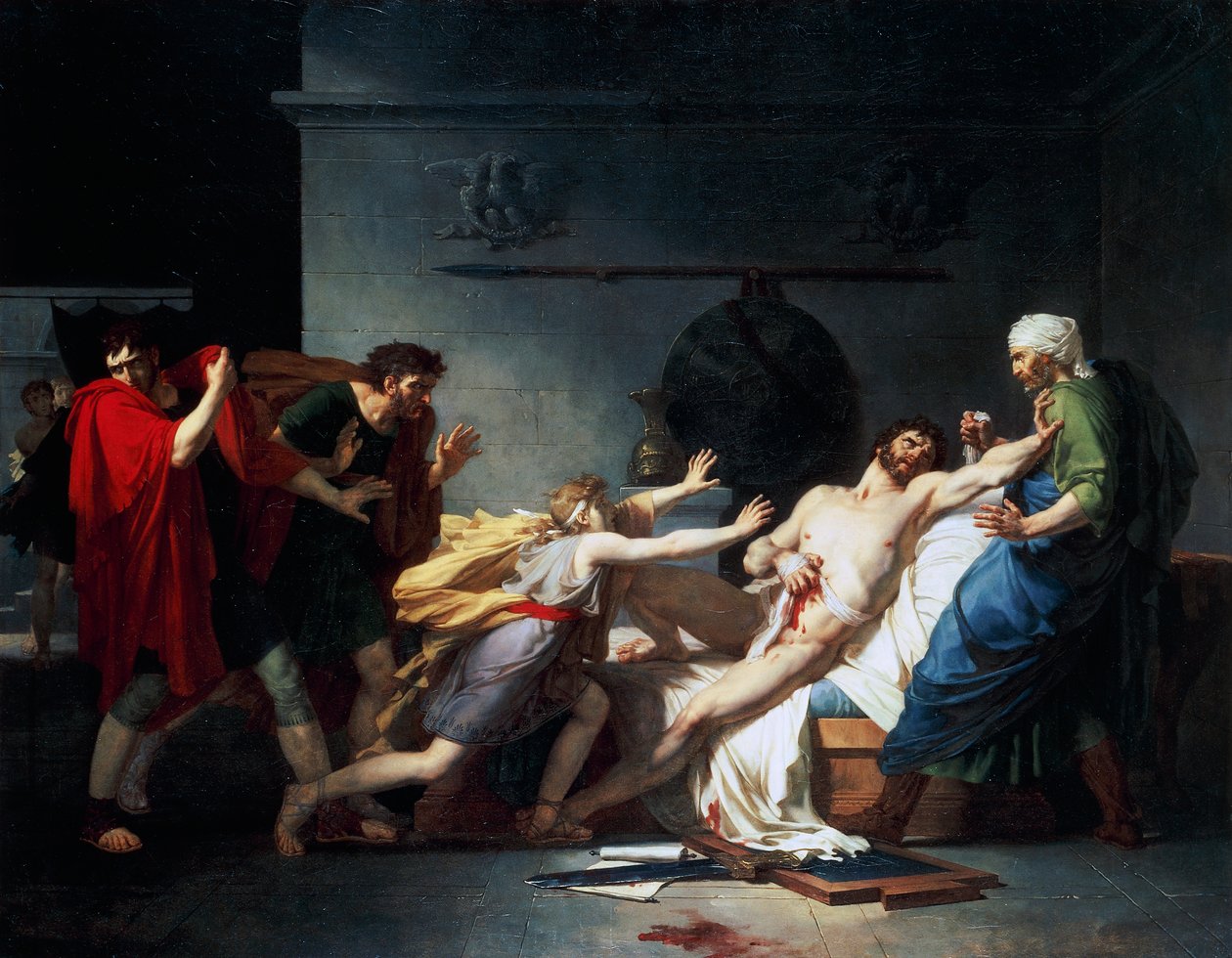 Der Tod von Cato dem Jüngeren, auch bekannt als Uticensis von Baron Pierre Narcisse Guerin