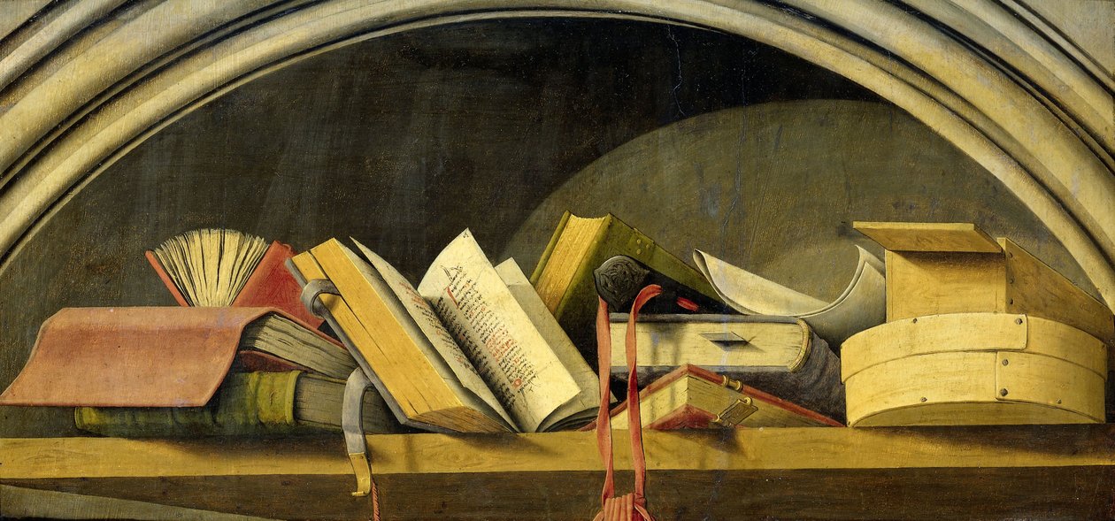 Stillleben mit Büchern in einer Nische, 1442-45 von Barthelemy dEyck