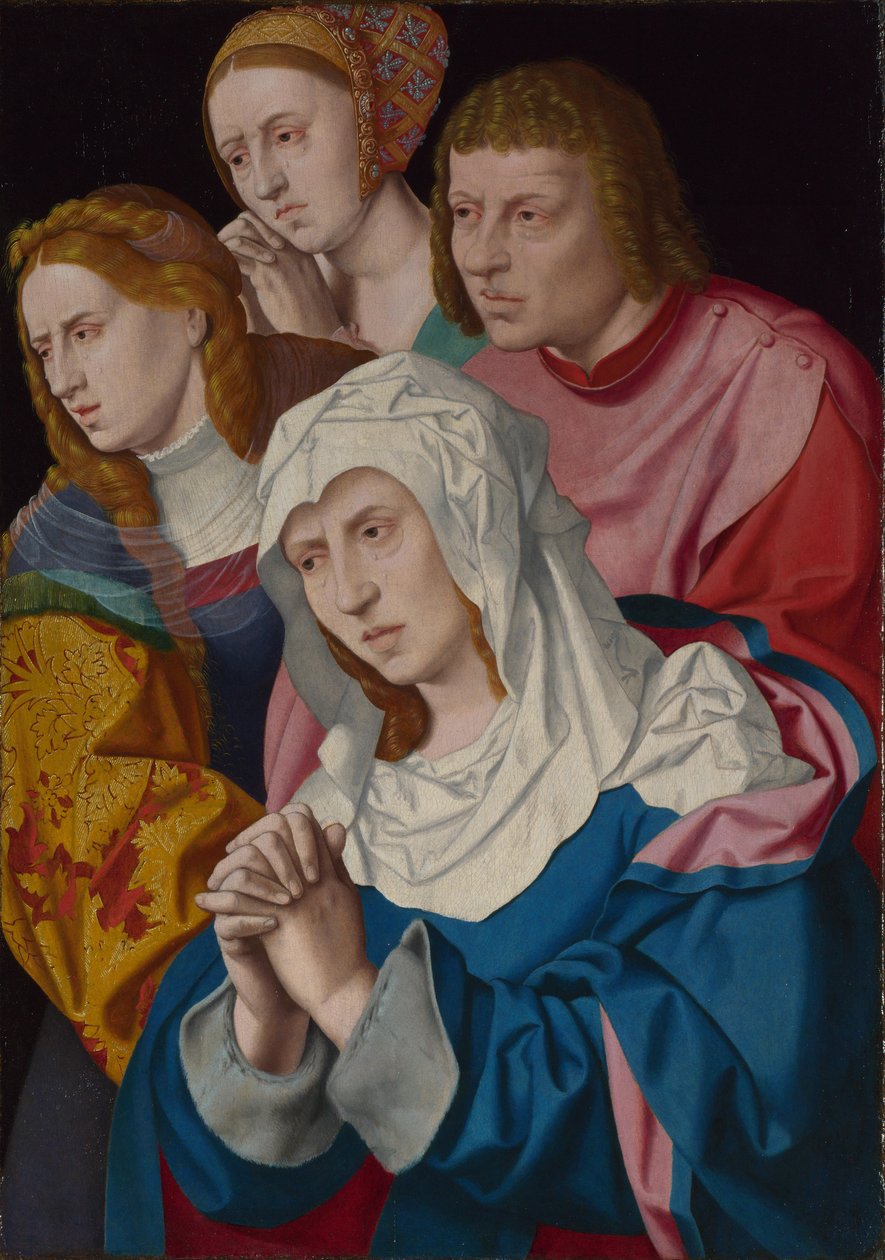 Die Jungfrau, Heilige und eine heilige Frau von Bartholomaeus Bruyn the Elder