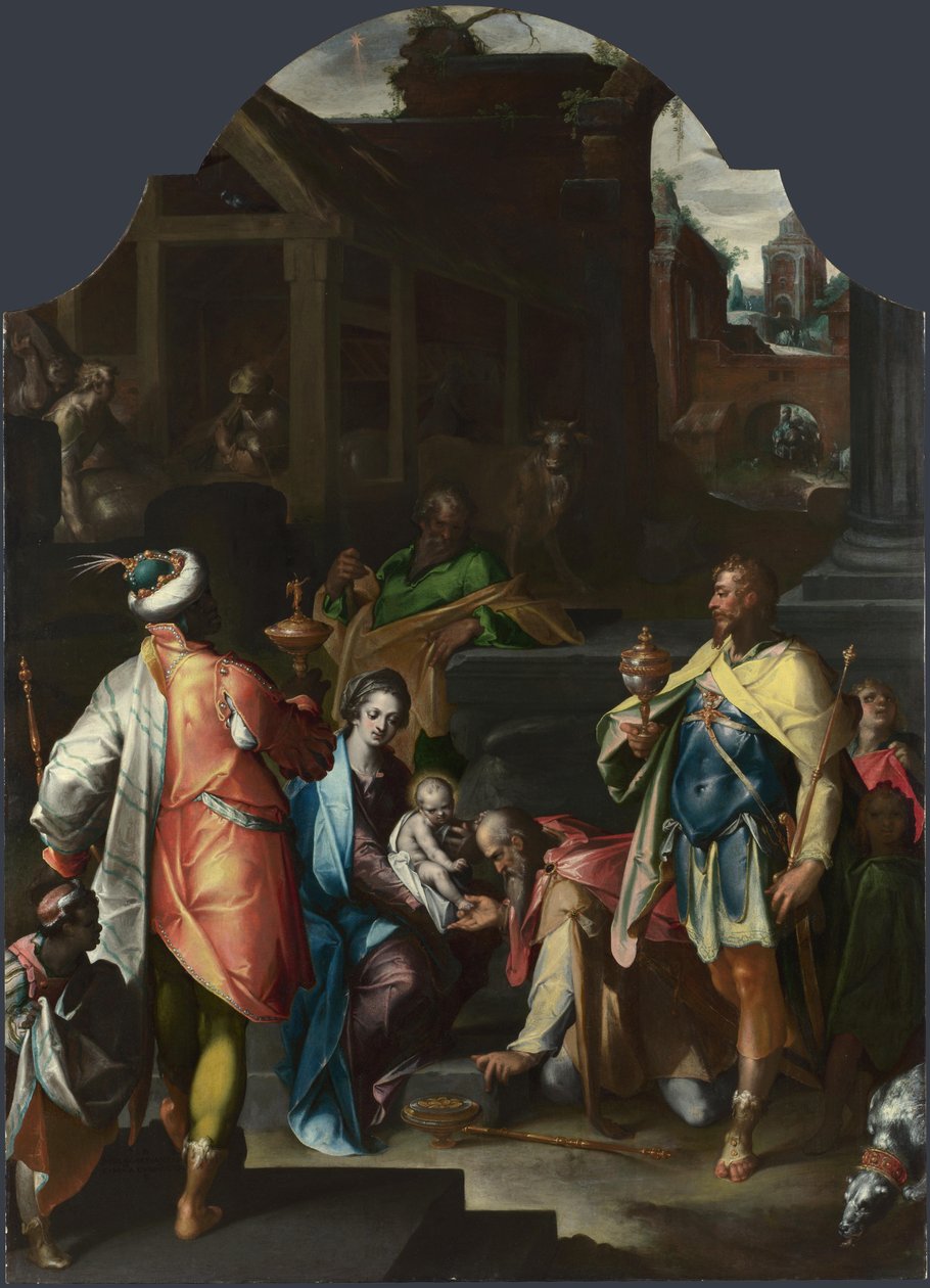 Die Anbetung der Könige, um 1595 von Bartholomaeus Spranger