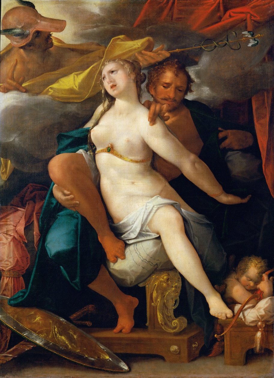 Venus und Mars von Merkur gewarnt von Bartholomeus Spranger