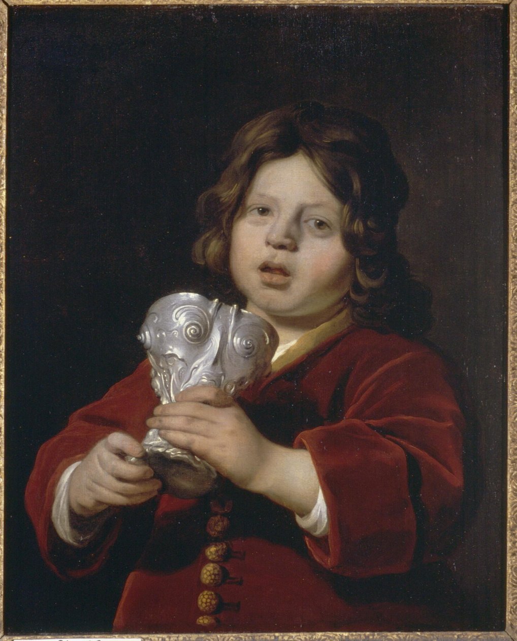 Porträt eines Jungen mit einem silbernen Trinkbecher von Bartholomeus van der Helst