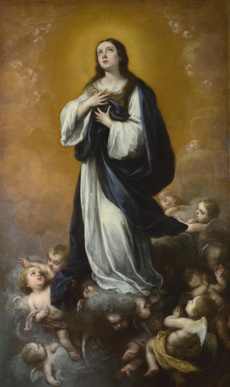 Die Unbefleckte Empfängnis der Jungfrau, Mitte des 17. Jahrhunderts von Bartolomé Esteban Murillo