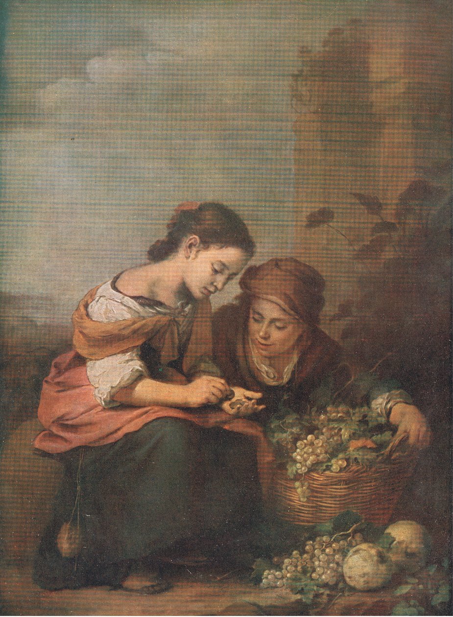 Obsthändler zählen ihr Geld, Bibbys Annual, 1916-17 von Bartolome Esteban after Murillo