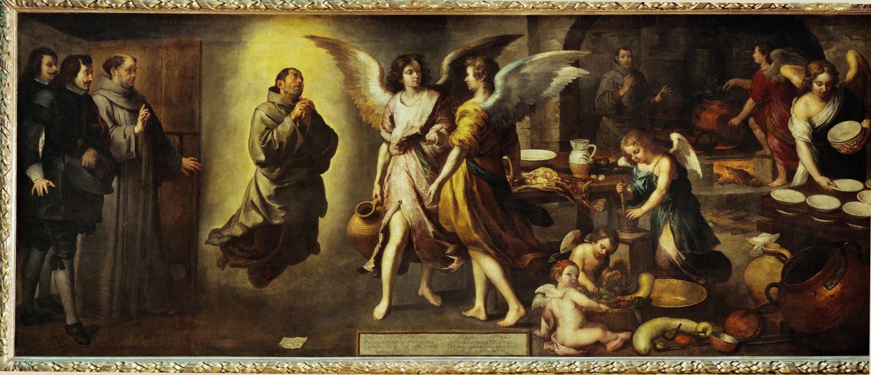 Die Küche der Engel von Bartolome Esteban (school of) Murillo