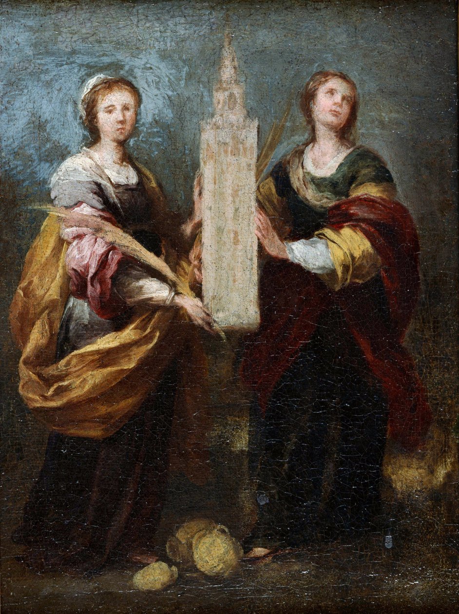 Darstellung der heiligen Justa und Rufina (3. Jahrhundert) von Bartolomé Esteban Murillo