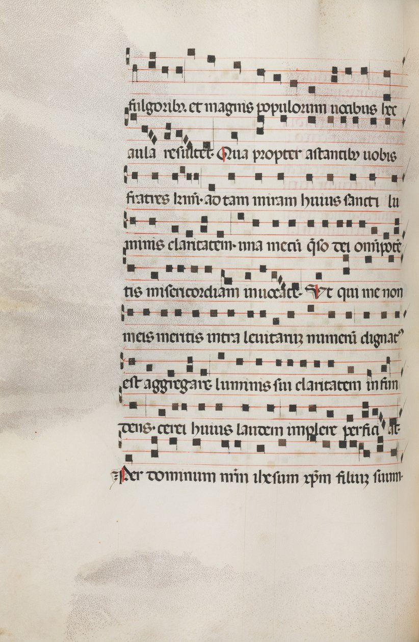 Missale: Fol. 153v: Musik für Exultet, 1469 von Bartolomeo Caporali