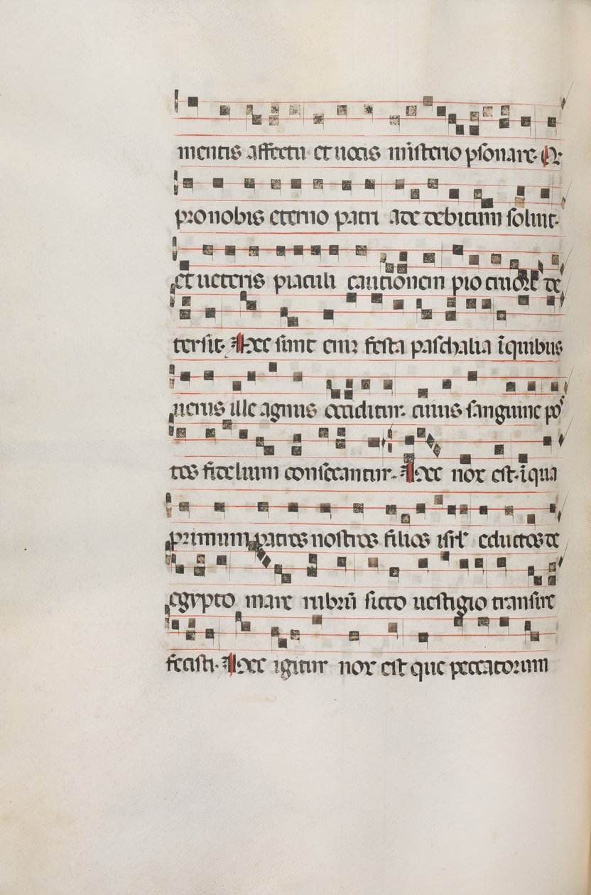 Missale: Fol. 154v: Musik für Exultet, 1469 von Bartolomeo Caporali