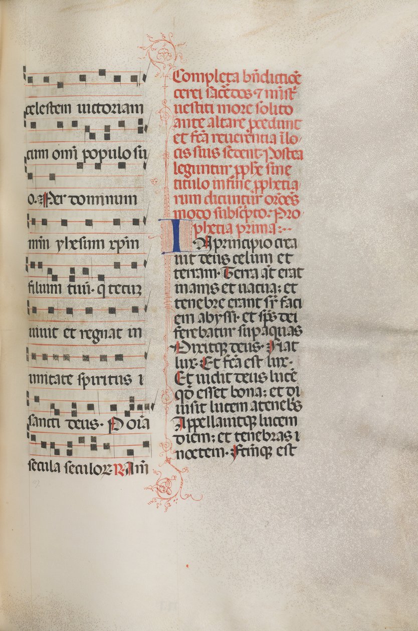 Missale: Fol. 158: Musik für Exultet, 1469 von Bartolomeo Caporali