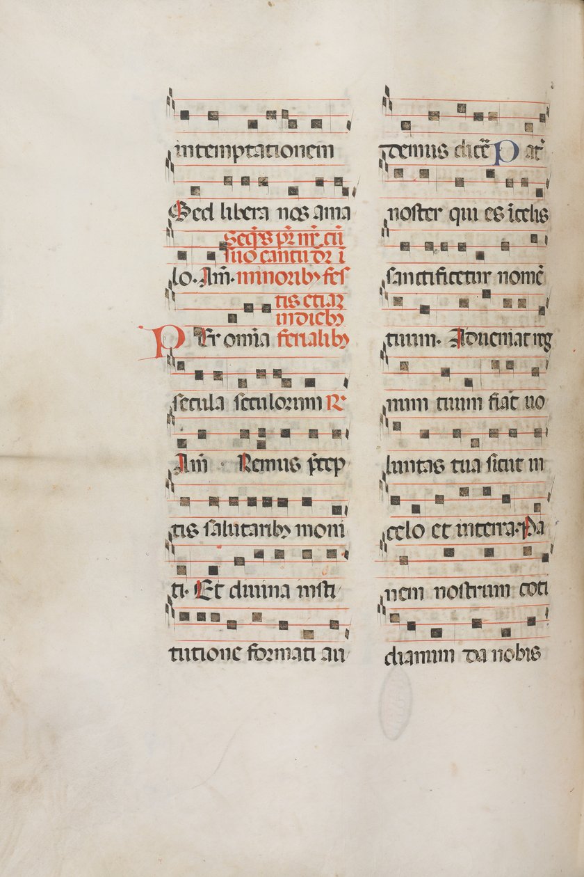 Missale: Fol. 189v: Musik für verschiedene Gebete, 1469 von Bartolomeo Caporali