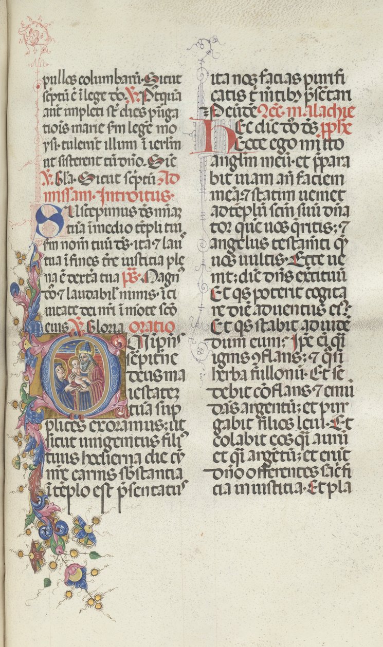 Missale: Fol. 270: Darstellung Christi vor Simeon, 1469 von Bartolomeo Caporali