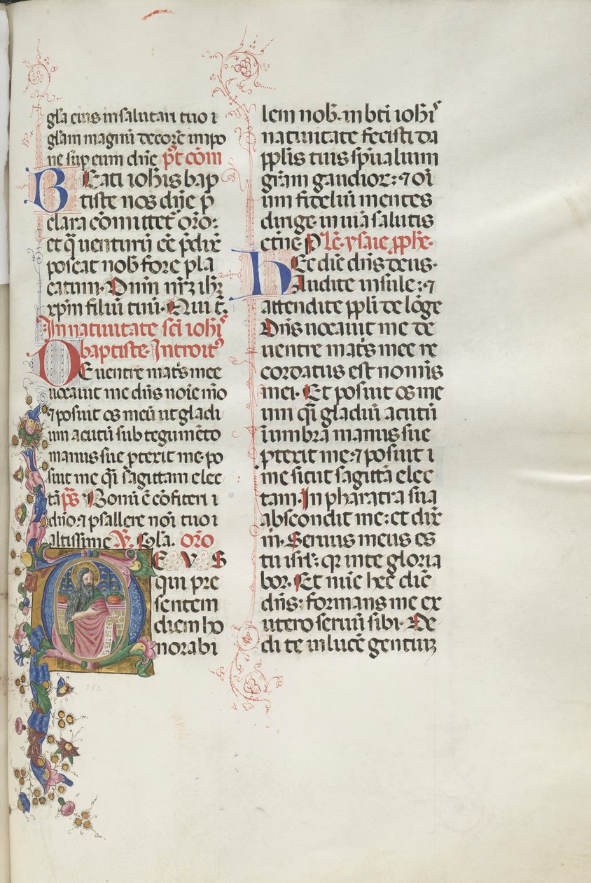 Missale: Fol. 287: Johannes der Täufer, 1469 von Bartolomeo Caporali