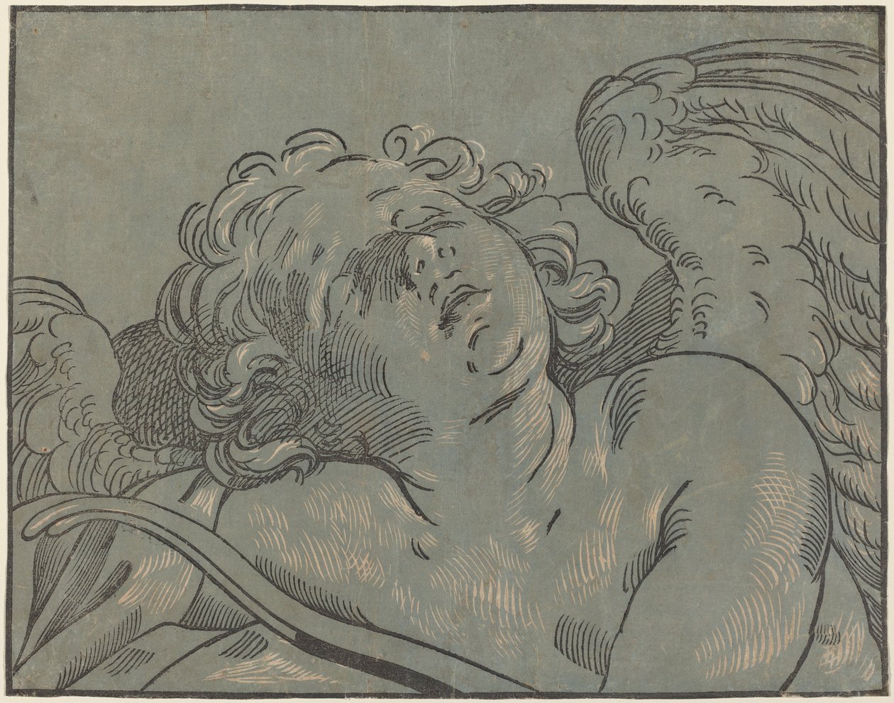 Schlafender Amor von Bartolomeo Coriolano after Guido Reni