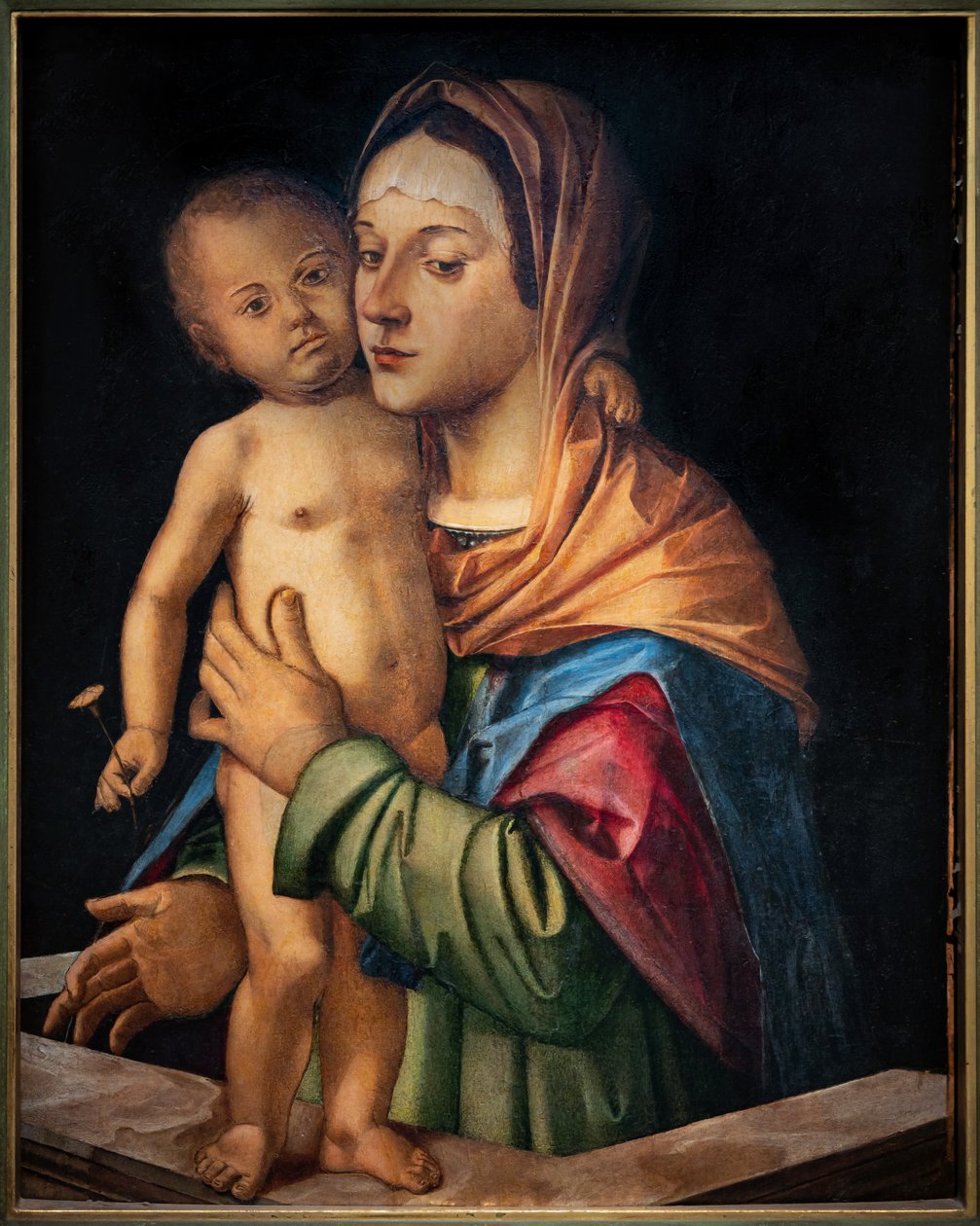 Madonna mit Jesuskind auf einer Balustrade, Anfang des 16. Jahrhunderts von Bartolomeo Montagna