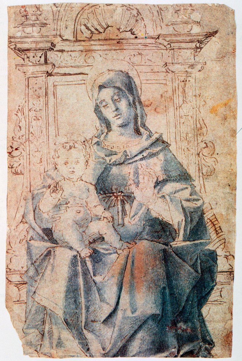 Die Jungfrau und das Kind, um 1470-1523 von Bartolomeo Montagna