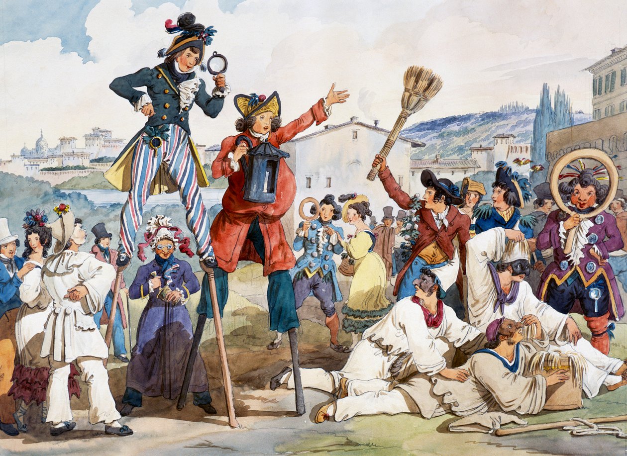 Karneval in Rom von Bartolomeo Pinelli