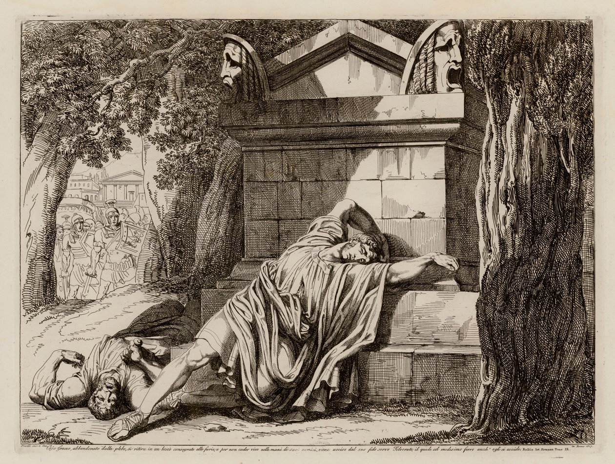 Tod des Gaius Gracchus von Bartolomeo Pinelli