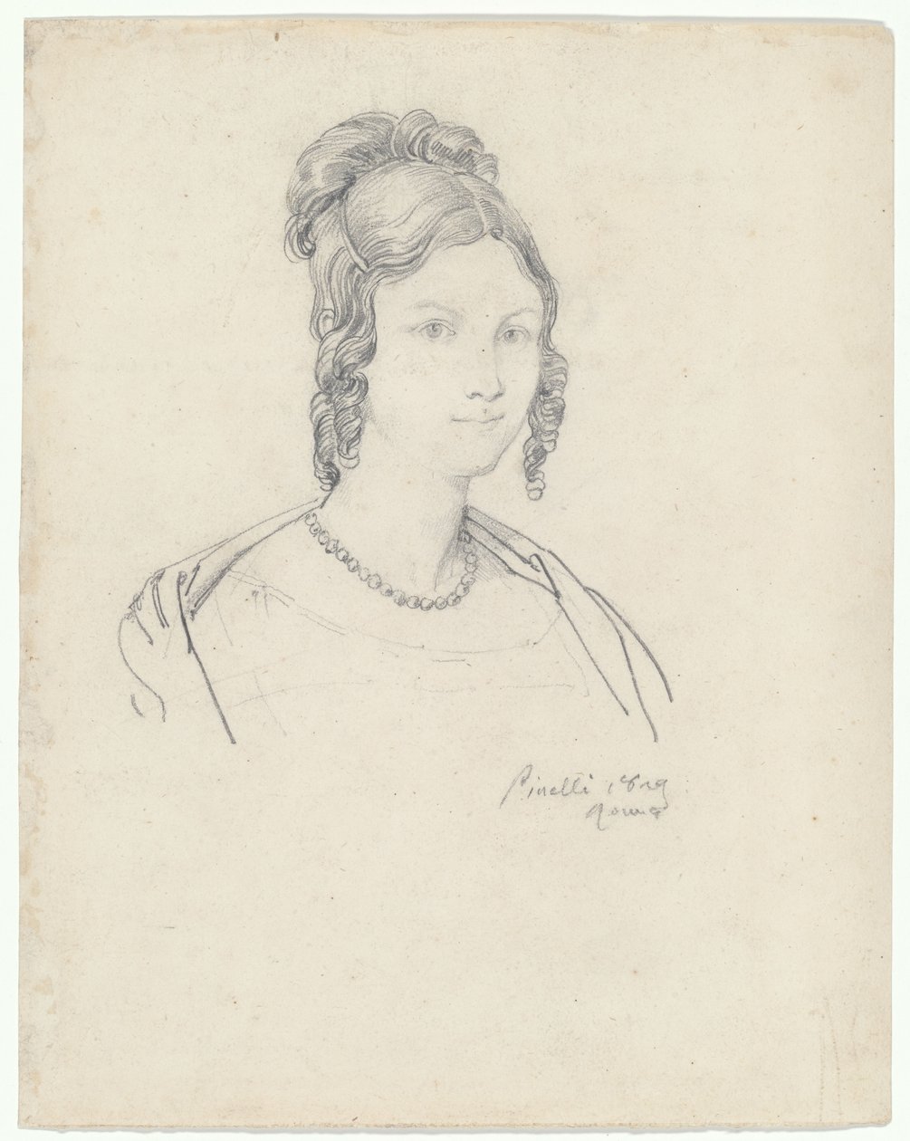 Porträt einer jungen Frau, möglicherweise Prinzessin Barbara Massimo von Bartolomeo Pinelli