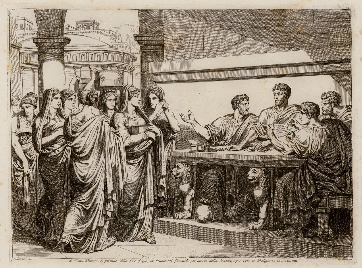 Opfer der Frauen von Rom von Bartolomeo Pinelli