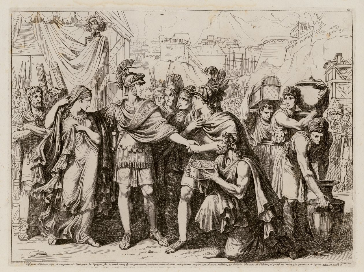 Die Milde des Scipio Africanus von Bartolomeo Pinelli