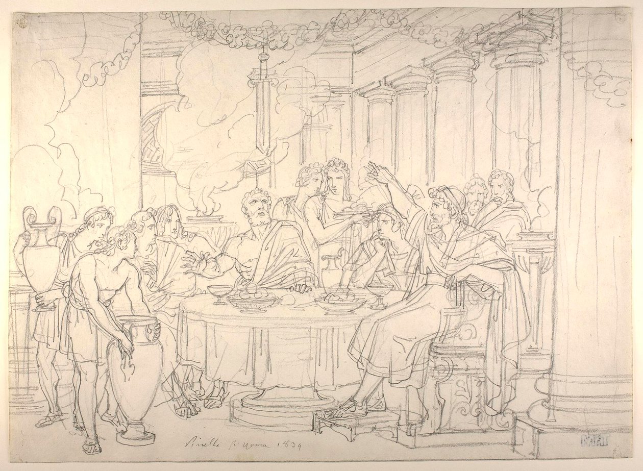 Das Schwert des Damokles von Bartolomeo Pinelli
