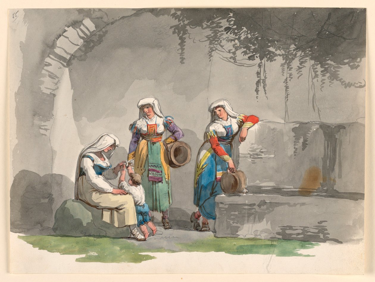 Drei süditalienische Frauen von Bartolomeo Pinelli