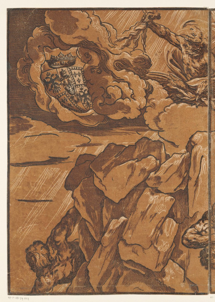Sturz der Giganten (erster Teil) von Bartolommeo Coriolano