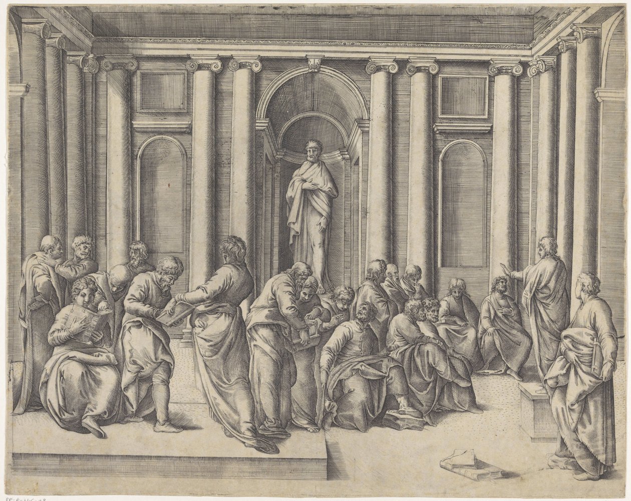 Christus unter den Schriftgelehrten im Tempel von Battista Franco