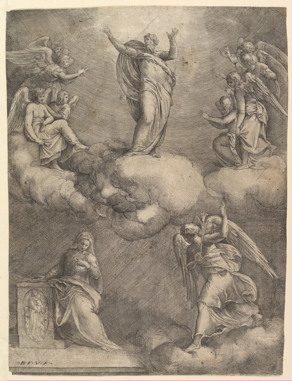 Die Verkündigung, vor 1557 von Battista Franco Veneziano