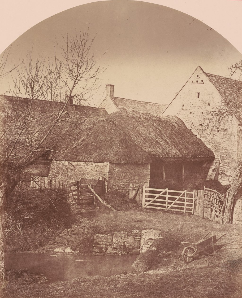Bauernhof, Prestbury nahe Cheltenham, um 1855 von Baynham Jr. Jones