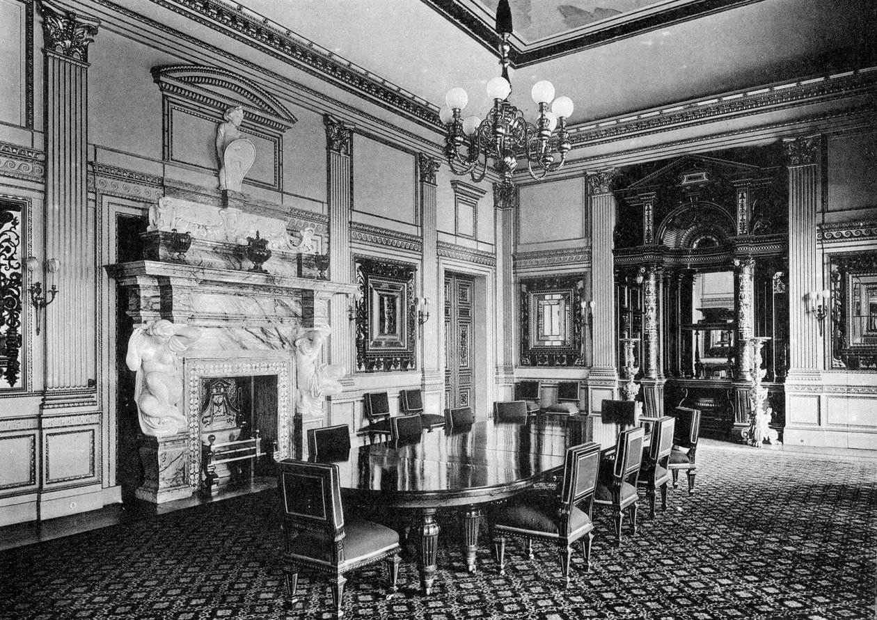 Das Esszimmer, Dorchester House, 1908 von Bedford Lemere and Company