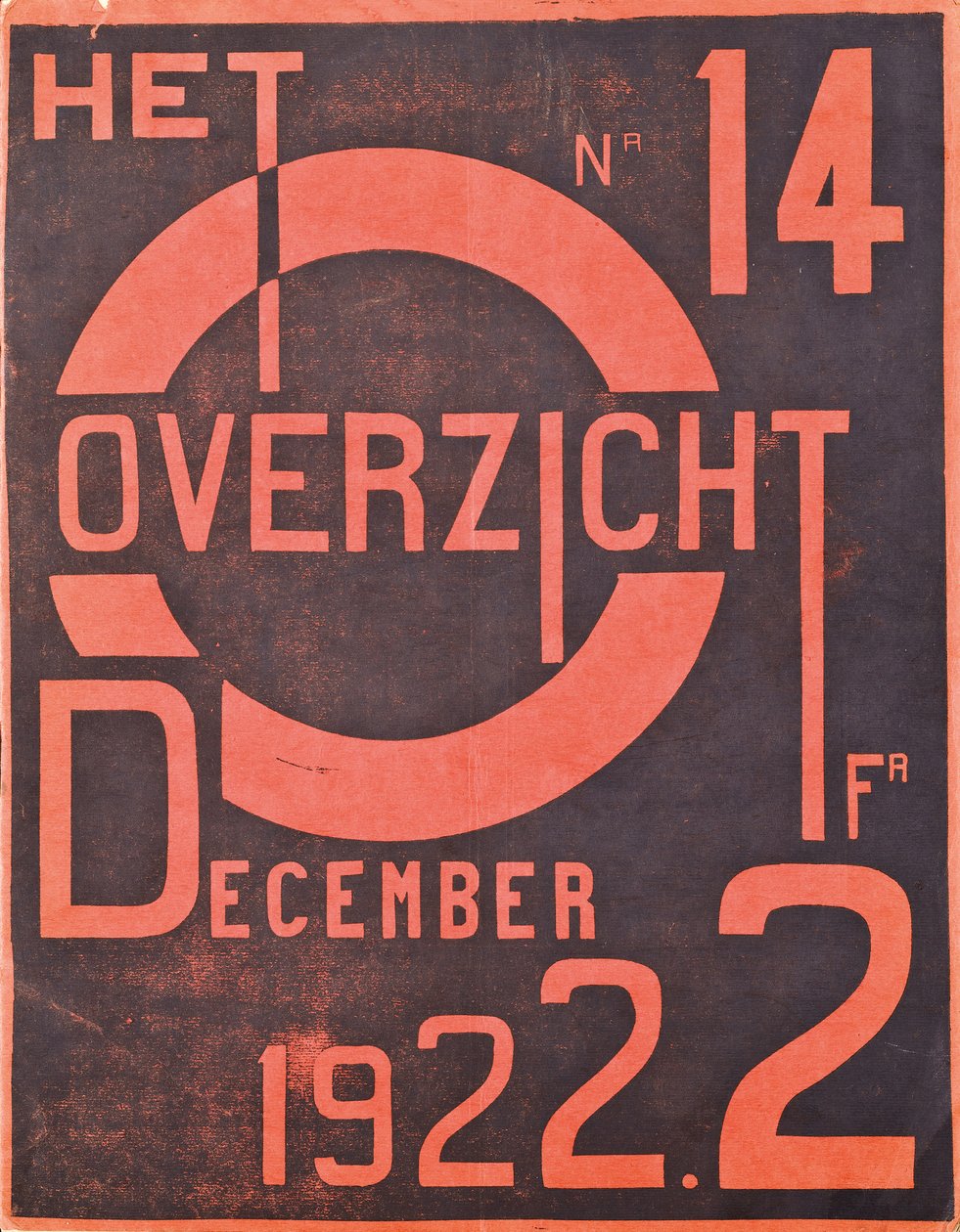 Titelbild der Dezemberausgabe 1922 der Zeitschrift "Het Overzicht", 1922 von Belgian School