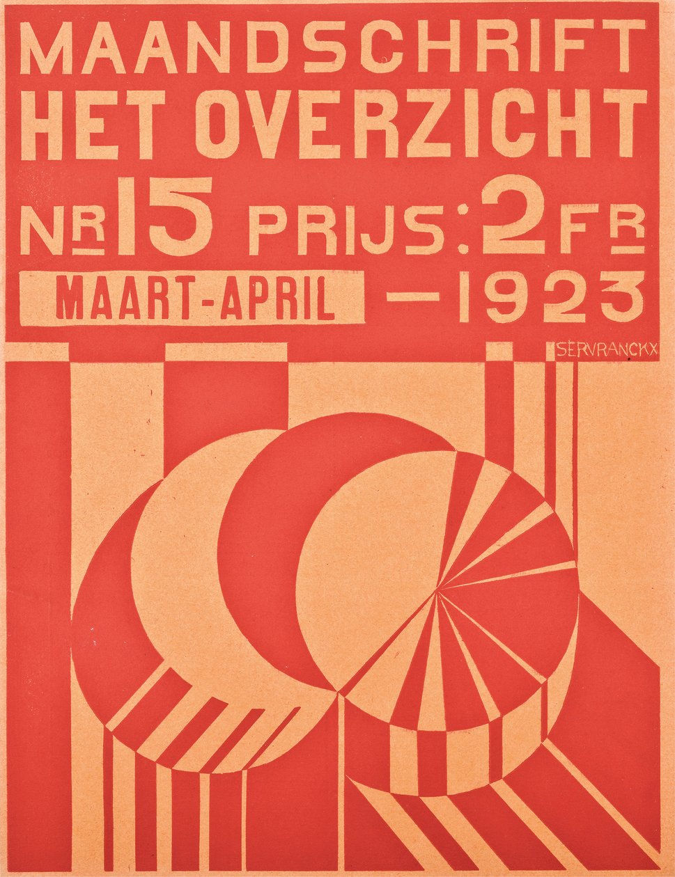 Titelbild der März-April-Ausgabe 1923 der Zeitschrift "Het Overzicht", 1923 von Belgian School