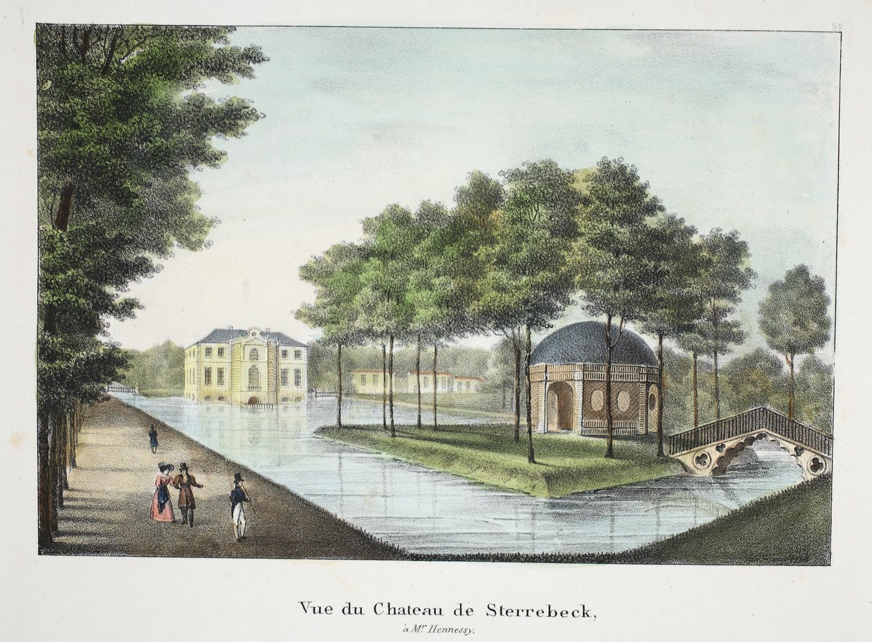 Ansicht des Schlosses Sterrebeek, ca. 1895 von Belgian School