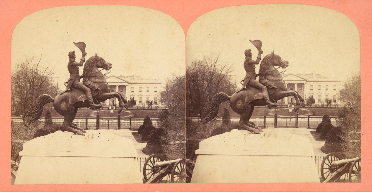 Die kolossale bronzene Reiterstatue von General Andrew Jackson