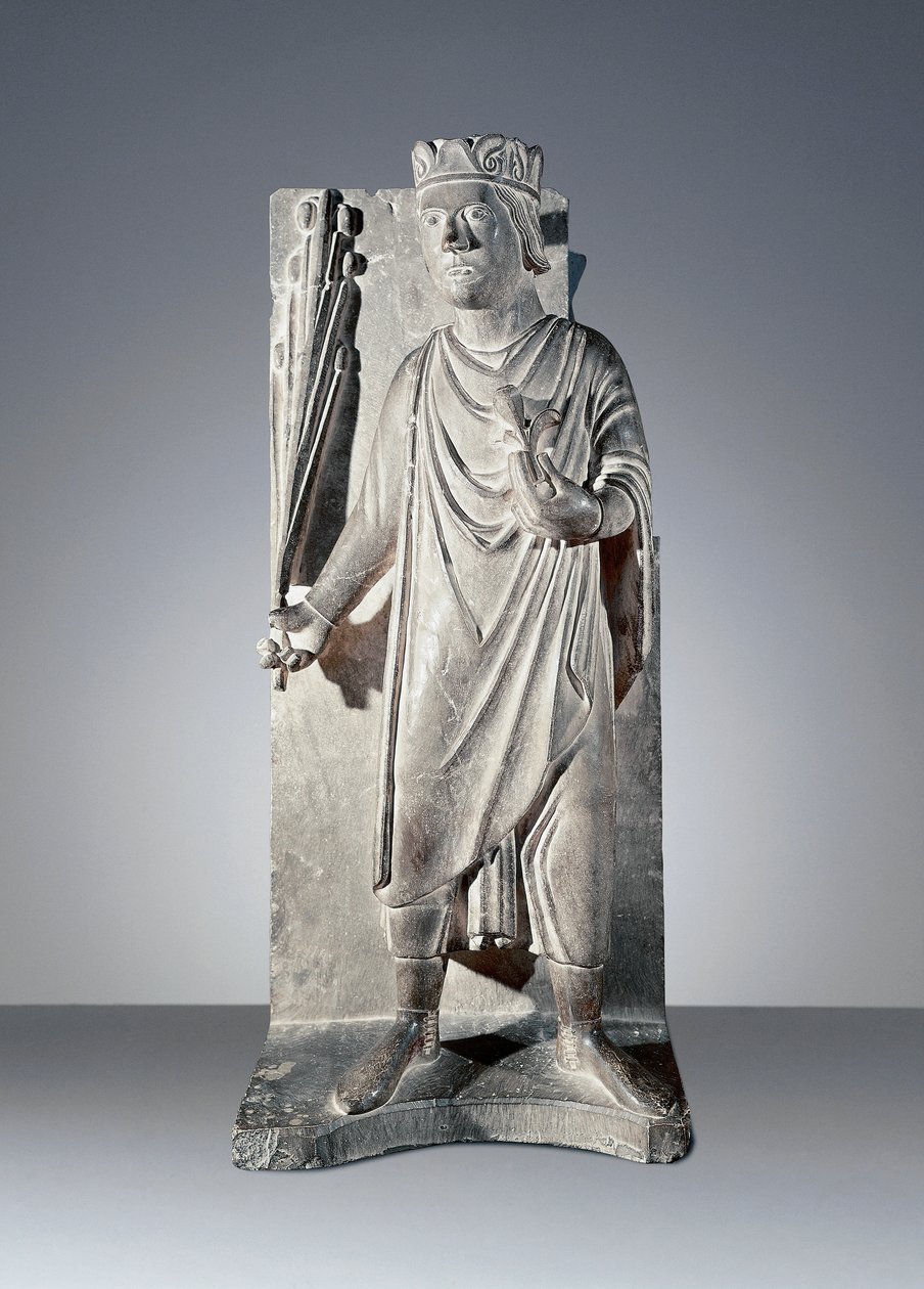 April, Statue aus dem Zyklus der Monate, Baptisterium von Parma von Benedetto Antelami
