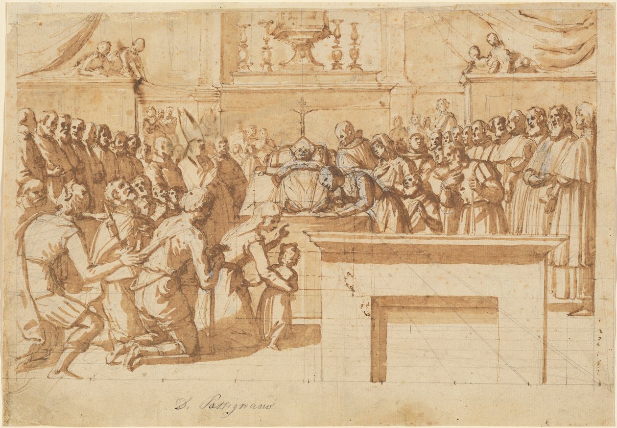 Die Verehrung des wundersam erhaltenen Körpers von St. Atto von Benedetto Veli