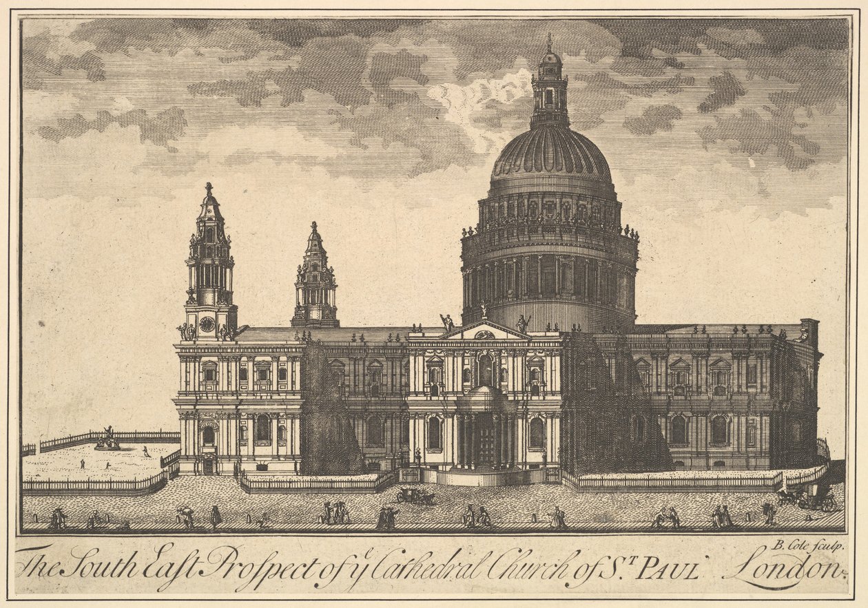 Der Südostblick auf die Kathedrale St. Paul, London von Benjamin Cole