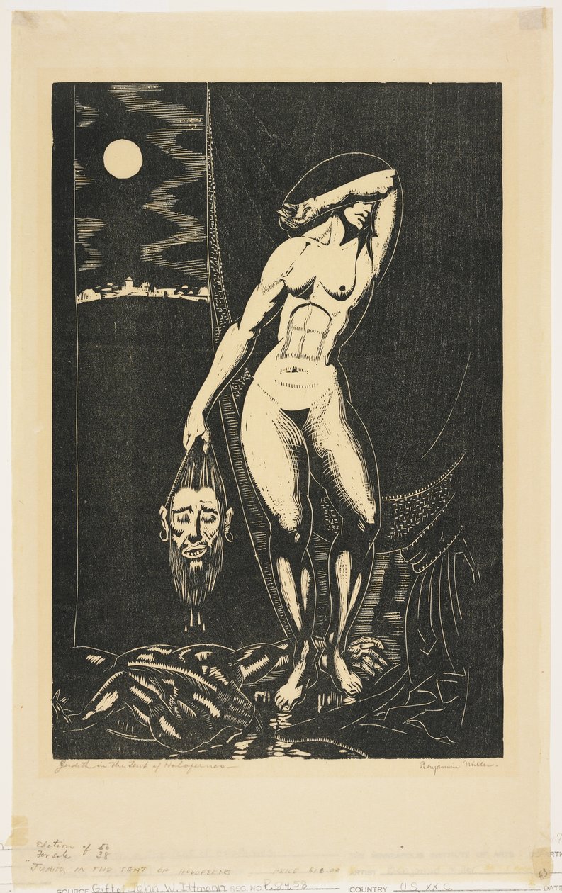 Judith im Zelt von Holofernes von Benjamin Miller