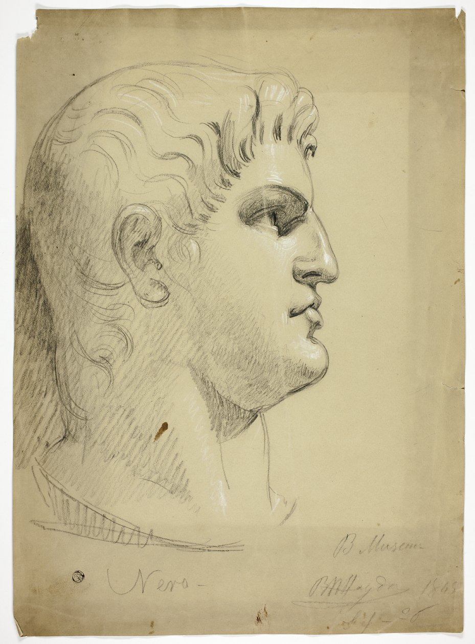 Kopf von Nero im British Museum von Benjamin Robert Haydon