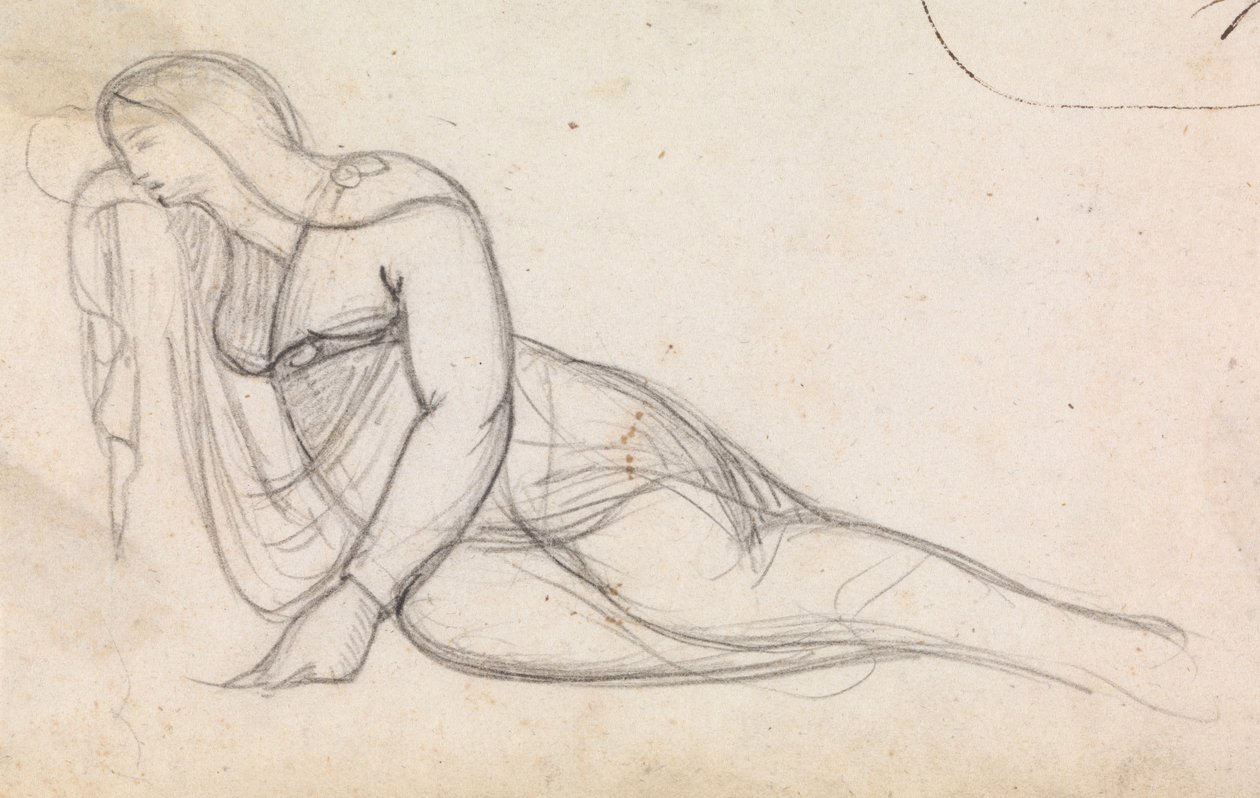 Studie einer Frau in teilweiser Liegeposition von Benjamin Robert Haydon