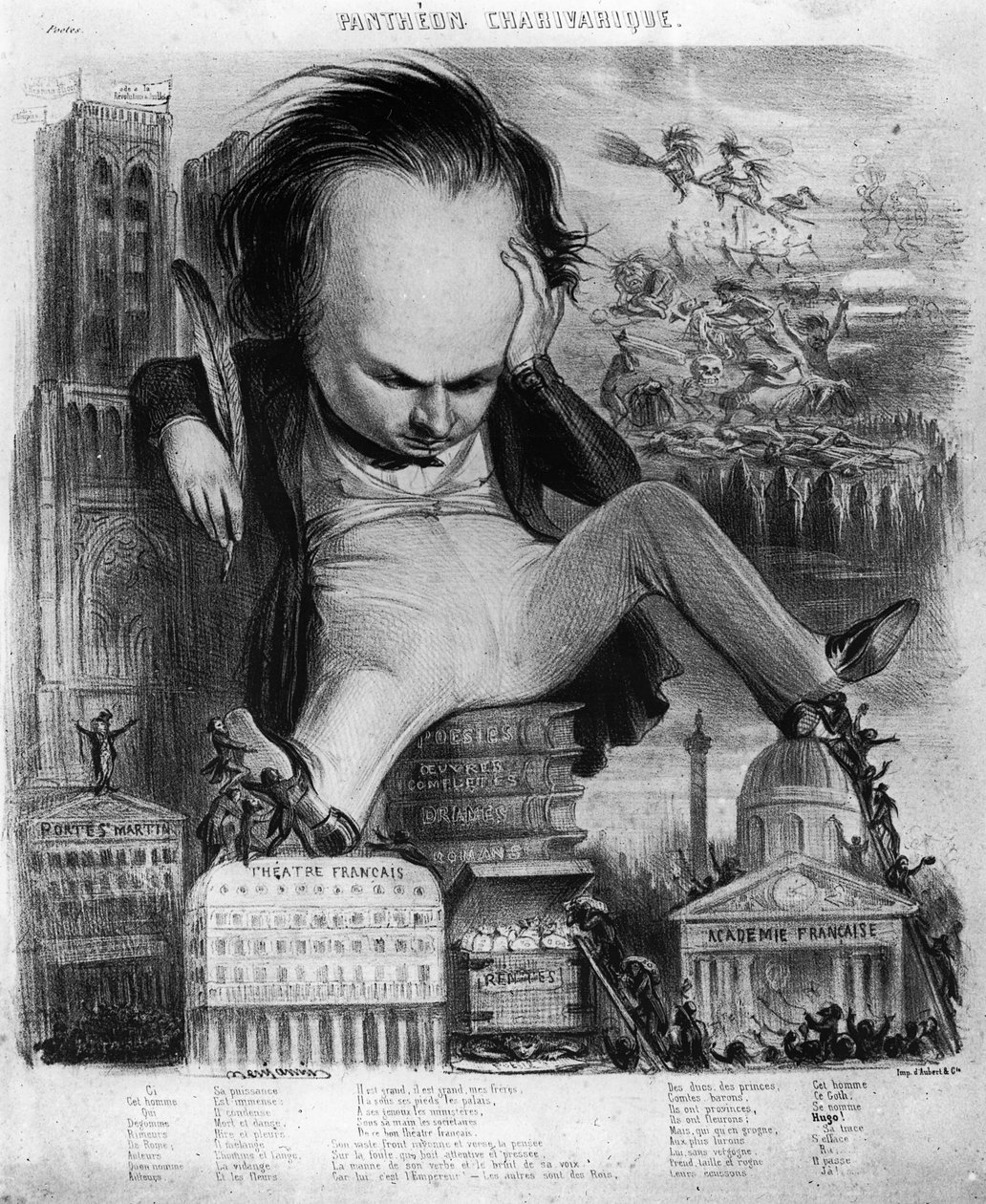 Karikatur von Victor Hugo (1802-85) aus 