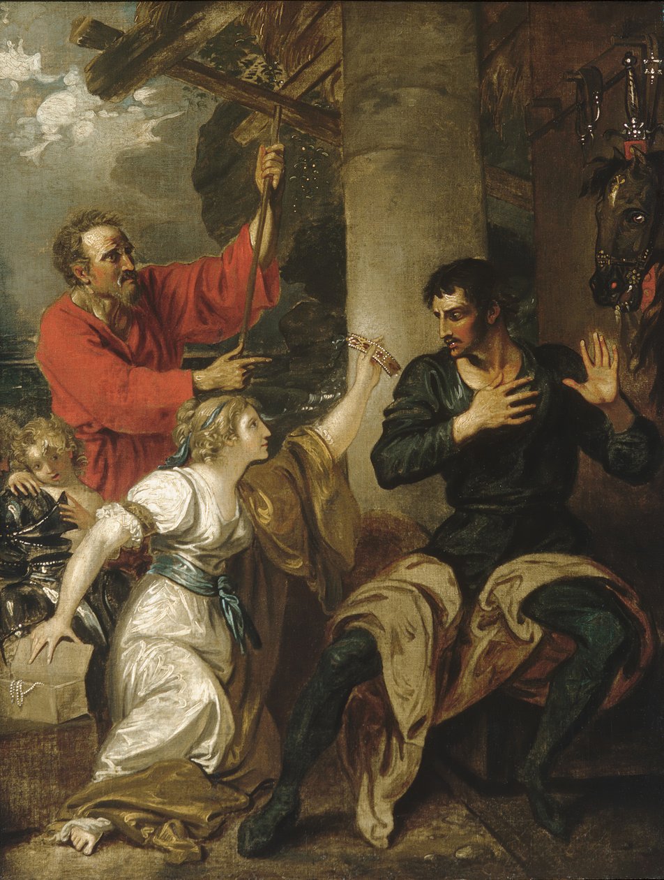 Die Jungfrau und Orlando von Benjamin West