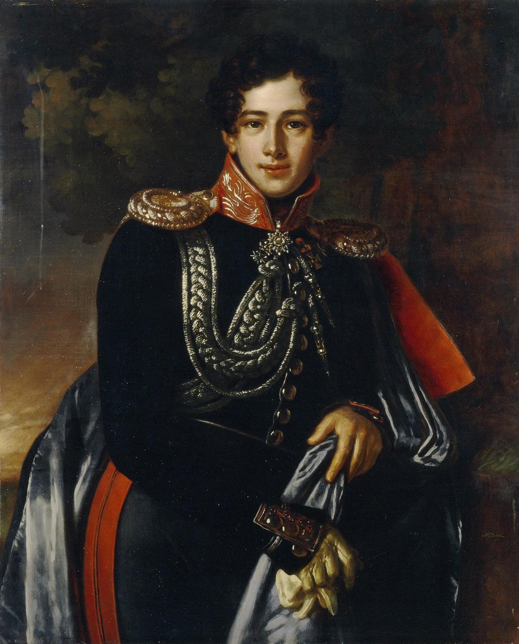 Porträt von Graf Nikolay Alexandrovich Samoylov 1800-1842, ca. 1825 von Benois Charles Mitoire