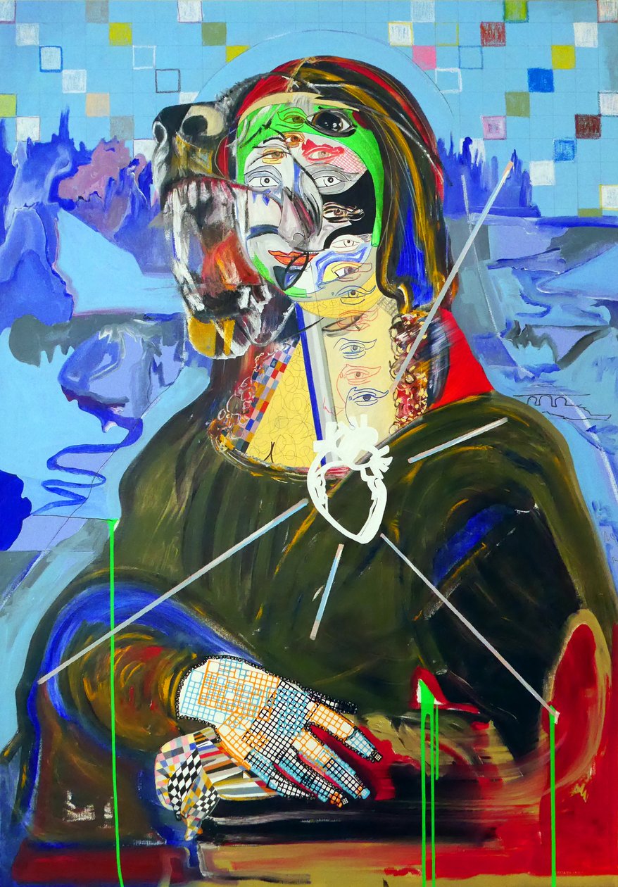 Übermalung: Mona Lisa, 2018 von Benoit Erwann Boucherot