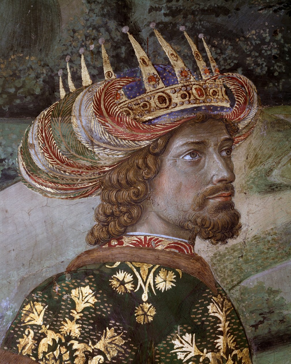 Die Reise der Heiligen Drei Könige (Detail von Balthasar) von Benozzo di Lese di Sandro Gozzoli