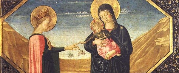 Die mystische Hochzeit der hl. Katharina (Detail) von Benozzo di Lese di Sandro Gozzoli